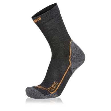 Lowa Hiking Sock Crew Trekking (Merino Wool, Honeycomb Structure) Anthracite Grey - 1 Pair